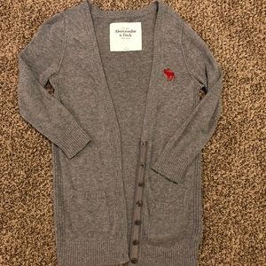 Abercrombie & Fitch Gray Cardigan Size Small